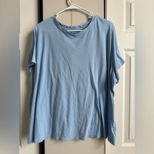 A New Day Cotton Modal Blue Short Sleeve Shirt 3X